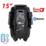 Cabina Activa Pro Dj Ps15a-mp3b Recargable + 2 Micrófonos-fm