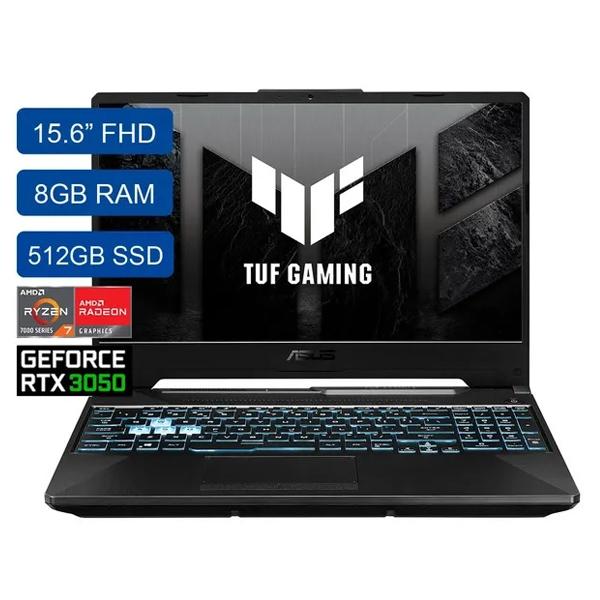Portatil Asus TUF  Rizen 7 RTX 3050 FA506N