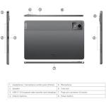 Tablet Lenovo Tab K11 4g Lte 8gb 128gb Teclado + Pen Color Luna Grey